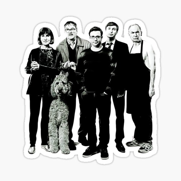 "Friday Night Dinner Characters Sketch" Sticker by bantershirts Redbubble