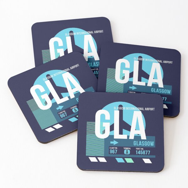 Item preview, Glasgow (GLA) Airport Code Baggage Tag designed and sold by SLAG-Creative.