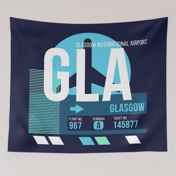Item preview, Glasgow (GLA) Airport Code Baggage Tag designed and sold by SLAG-Creative.
