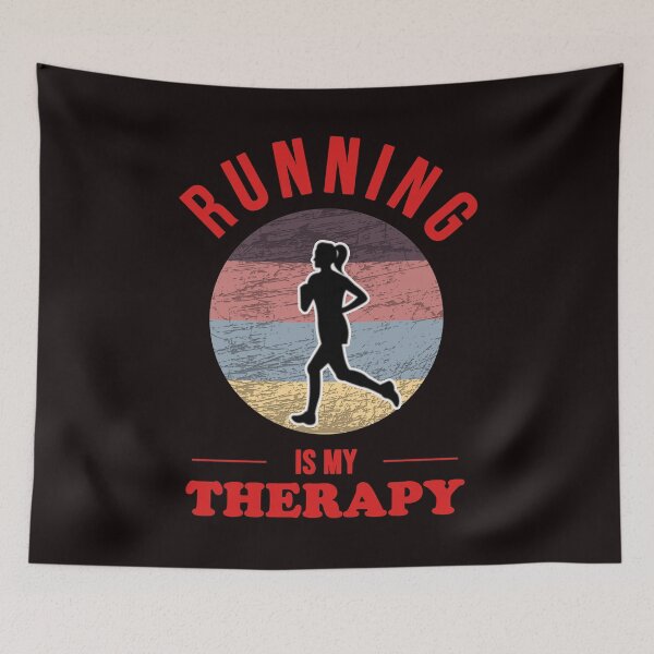 Item preview, Running Is My Therapy - Cool Sunset Retro Running Woman Gift Idea designed and sold by leo121687.