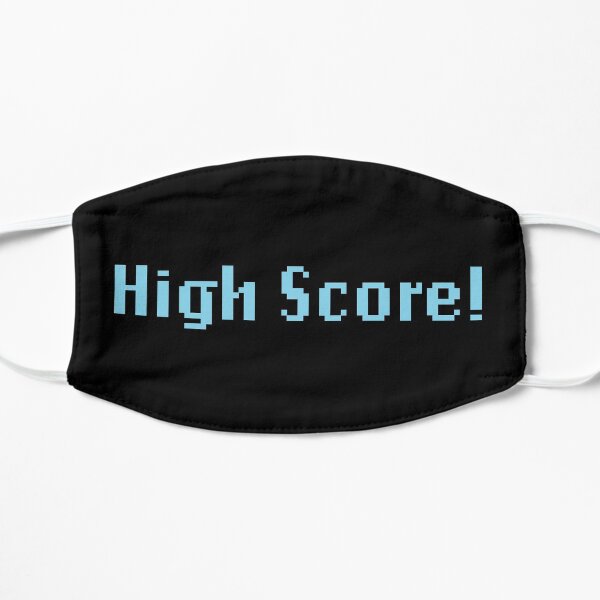High Score Retro Typography (light blue) Flat Mask