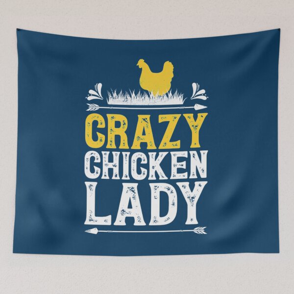 Artikelvorschau, Womens Crazy Chicken Lady Lustiger Bauer entworfen und verkauft von chetme.