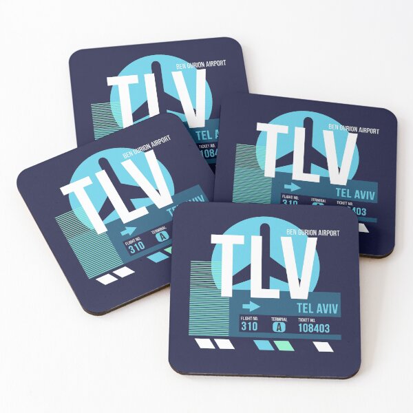 Item preview, Tel Aviv (TLV) Airport Code Baggage Tag designed and sold by SLAG-Creative.