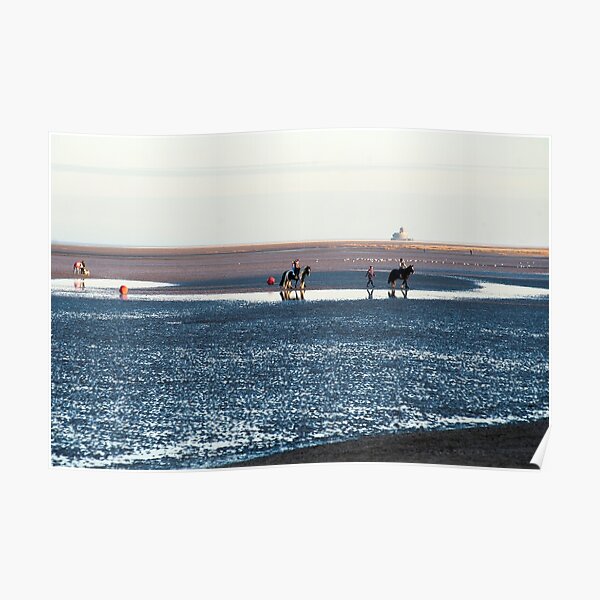 Horses on Cleethorpes Beach Poster