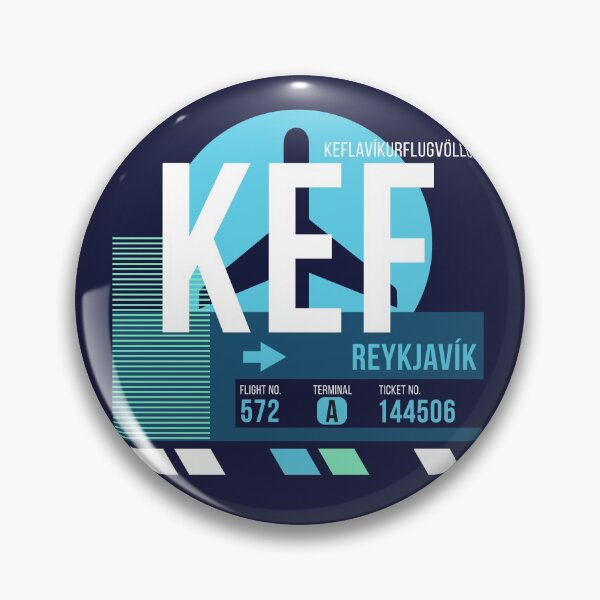 Item preview, Reykjavík (KEF) Airport Code Baggage Tag designed and sold by SLAG-Creative.