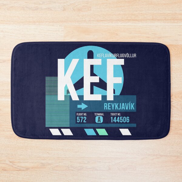 Item preview, Reykjavík (KEF) Airport Code Baggage Tag designed and sold by SLAG-Creative.