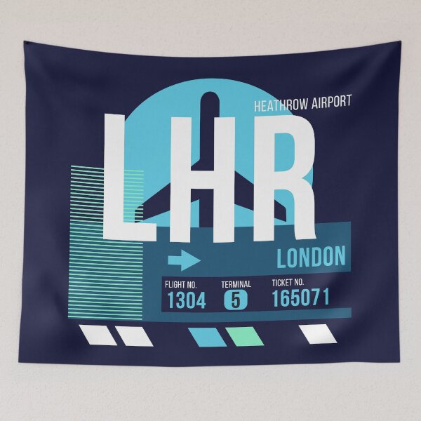 Item preview, London (LHR) Airport Code Baggage Tag designed and sold by SLAG-Creative.