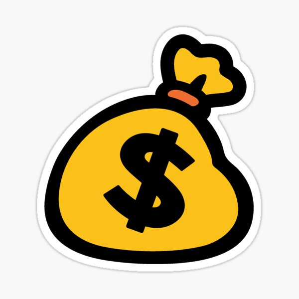 "Cash emoji." Sticker by Emojicone | Redbubble