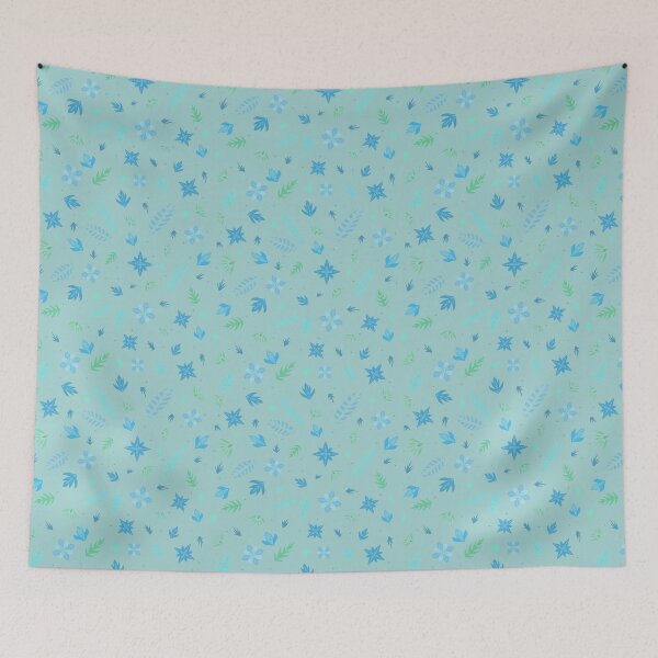 Item preview, Plant pattern | winter | pattern | Flowers | turquoise designed and sold by Betti-Wolf.