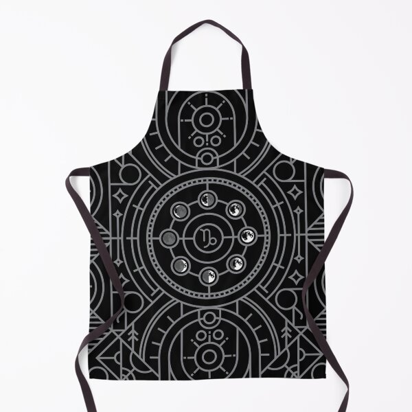 Item preview, Capricorn Moon Phases art deco witchy linework designed and sold by thegoodwordsco.
