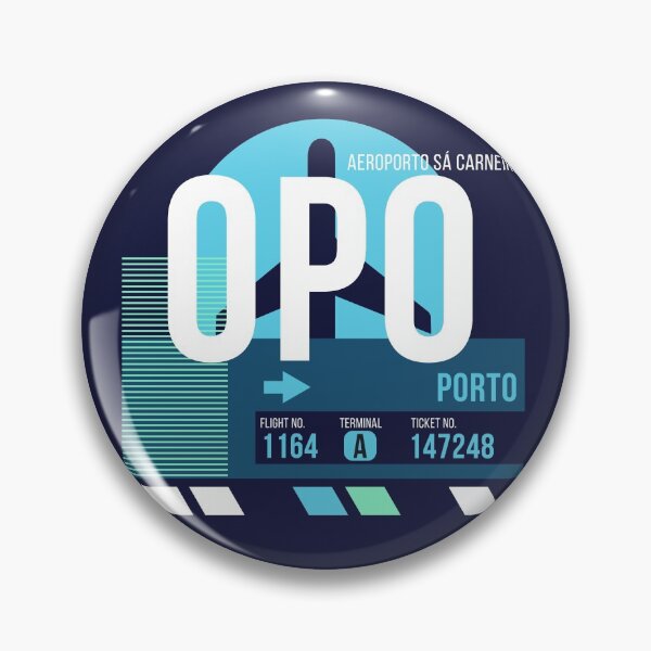 Item preview, Porto (OPO) Airport Code Baggage Tag designed and sold by SLAG-Creative.