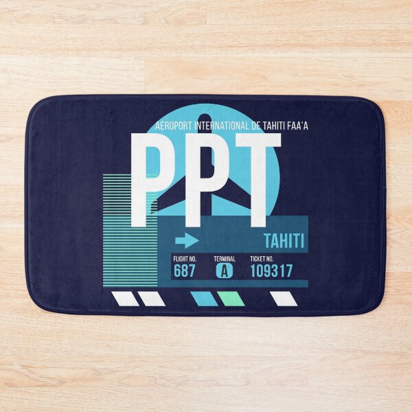 Item preview, Tahiti (PPT) Airport Code Baggage Tag designed and sold by SLAG-Creative.