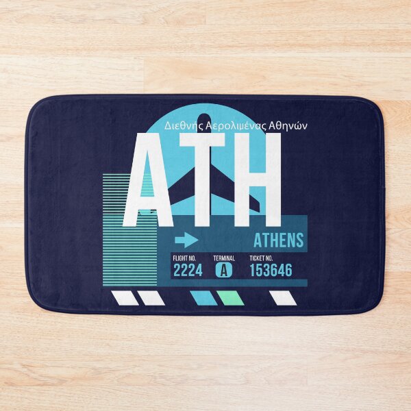 Item preview, Athens (ATH) Airport Code Baggage Tag designed and sold by SLAG-Creative.