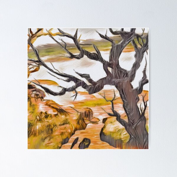 Ducking branches. Poster