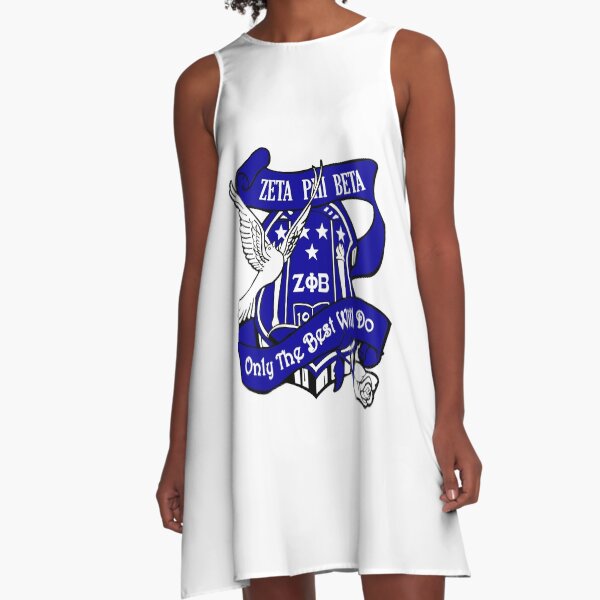 Zeta Phi Beta 1920 - 2020 Dove, ZPB Only The Best Will Do A-Line Dress