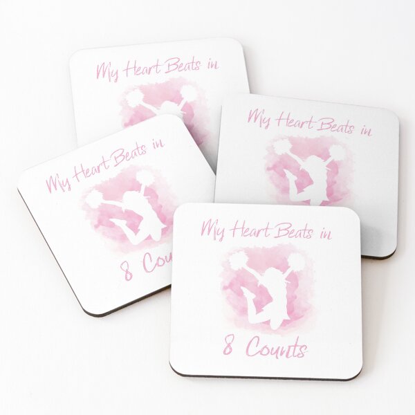 Item preview, "My Heart Beats in 8 Counts" - Cheerleading  designed and sold by MyDesignRox.