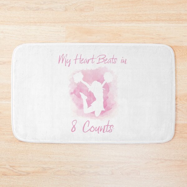 Item preview, "My Heart Beats in 8 Counts" - Cheerleading  designed and sold by MyDesignRox.