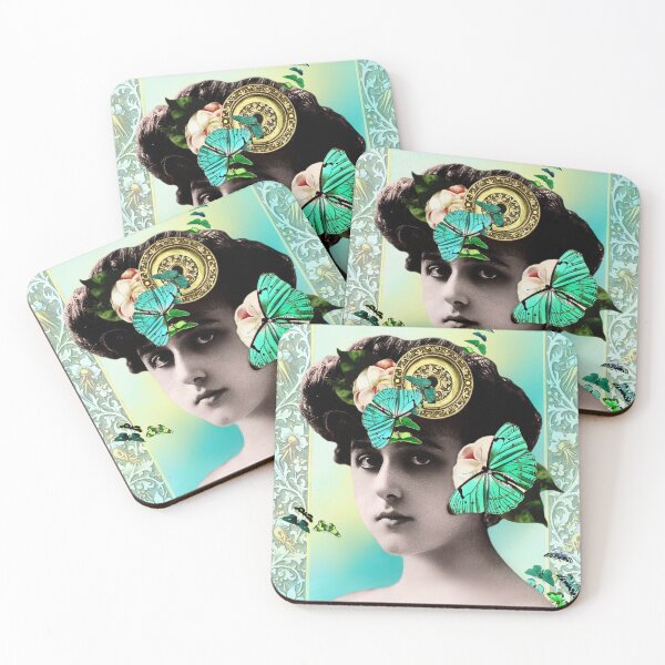 Item preview, Flutterings Vintage Photo Collage with Butterflies designed and sold by Sherri Leeder.