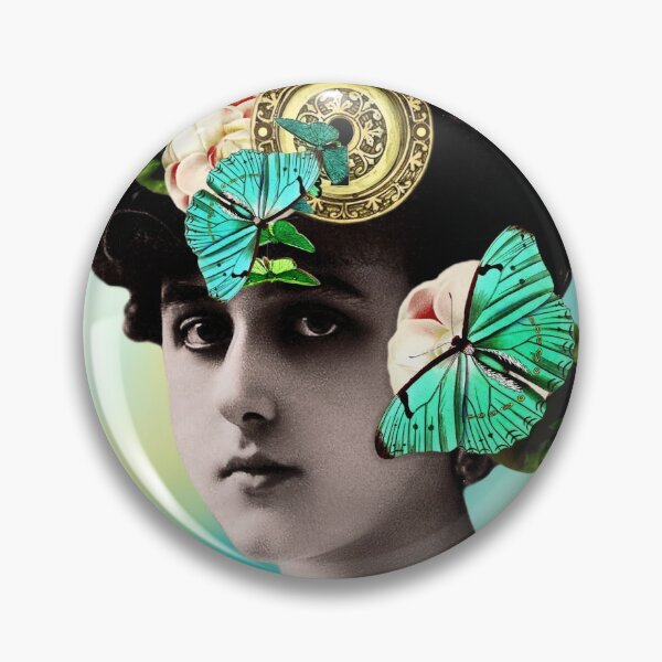 Item preview, Flutterings Vintage Photo Collage with Butterflies designed and sold by Sherri Leeder.