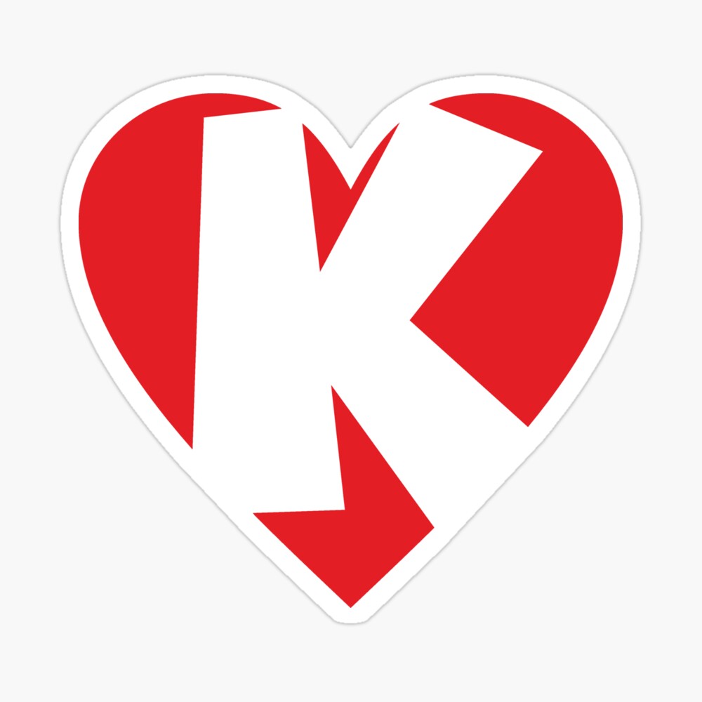 I love K - Heart K - Heart with letter K
