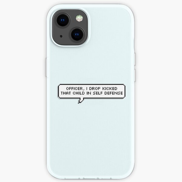 Technoblade Quote: Officer, I Drop Kicked That Child In Self Defense iPhone Soft Case