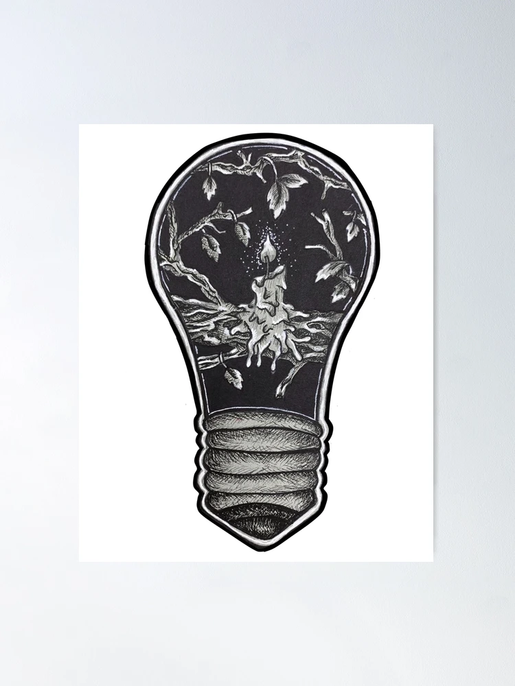 鉛筆画「Light in the dark」　B5大サイズ fposter,medium,wall_texture,