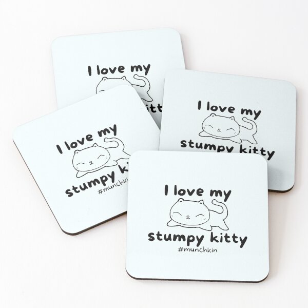 Item preview, I Love My Stumpy Kitty Munchkin Cat Lover - Black designed and sold by MixedBagMerch.