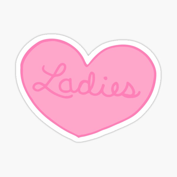 Ladies Heart Sticker