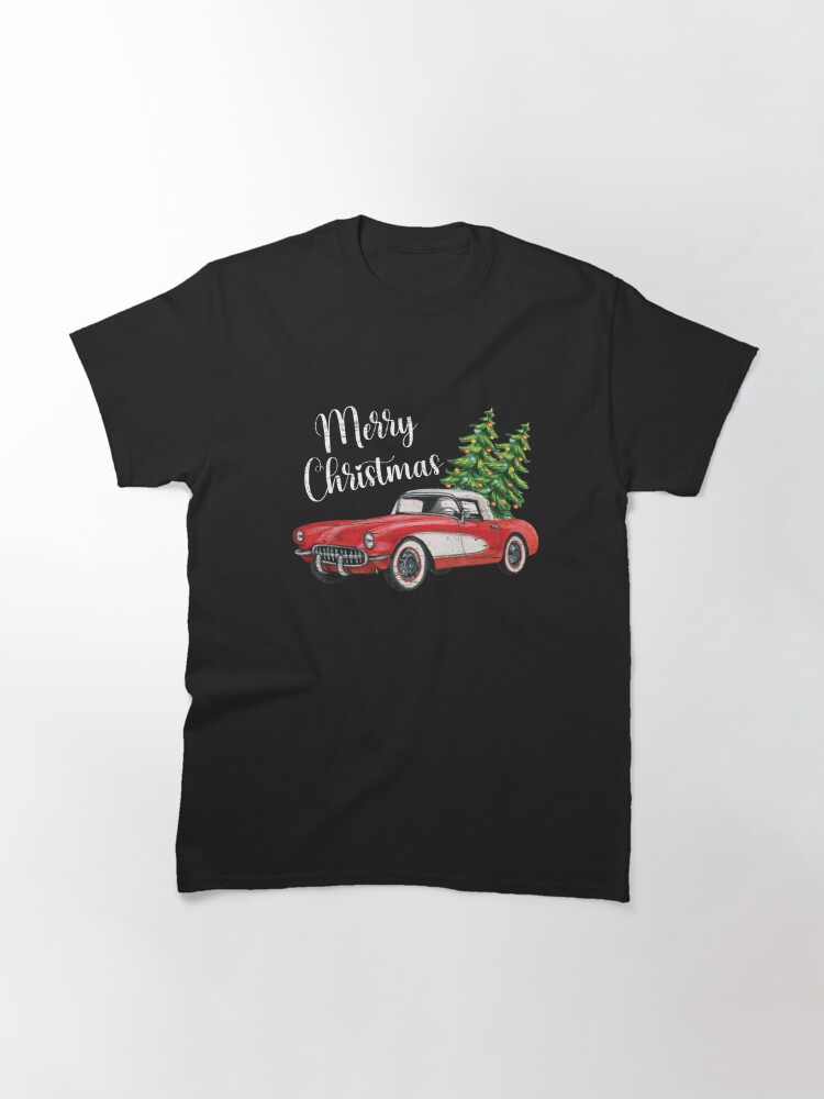 Discover Truck Tree Merry Christmas Classic T-Shirt