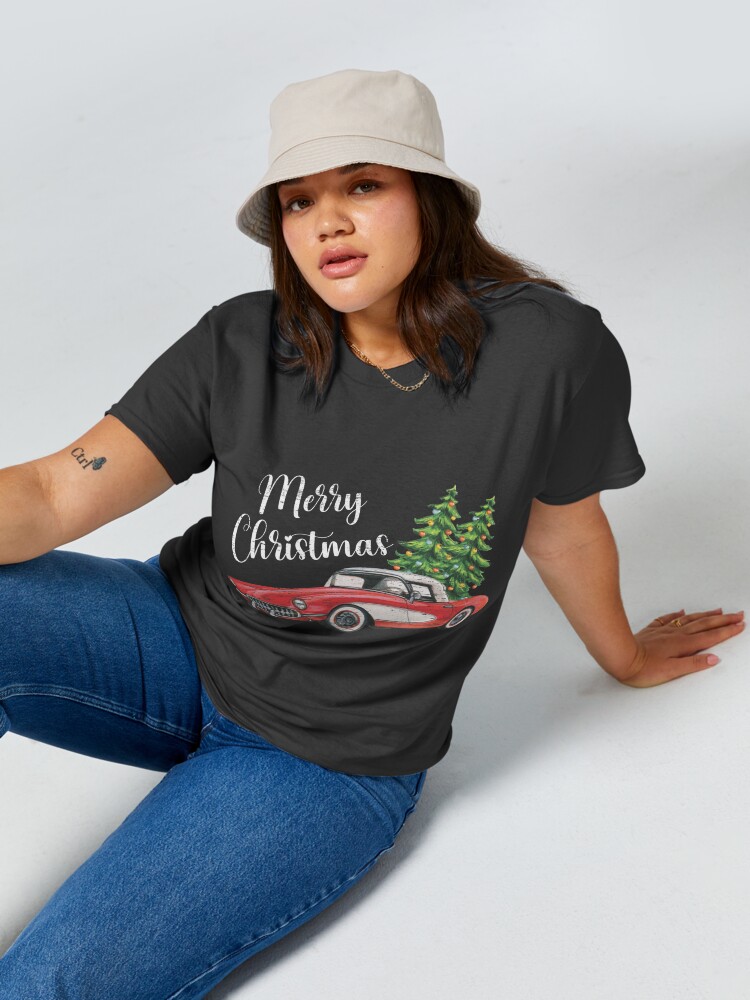 Disover Truck Tree Merry Christmas Classic T-Shirt