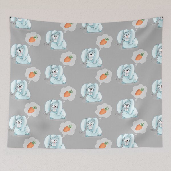 Item preview, Cute Bunny Hungry for Carrot designed and sold by RitaLaiArt.