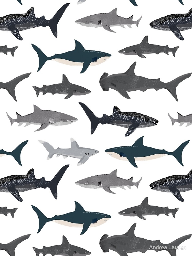 Sharks, illustration, art print ,ocean life,sea life ,animal ,marine biologist ,kids ,boys, gender neutral ,educational ,Andrea Lauren , shark week, shark, great white shark, by papersparrow