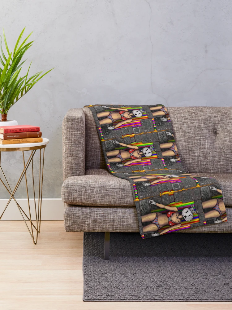Thumbnail 2 of 6, Throw Blanket, Unplug yourself designed and sold by Rabbitfool.