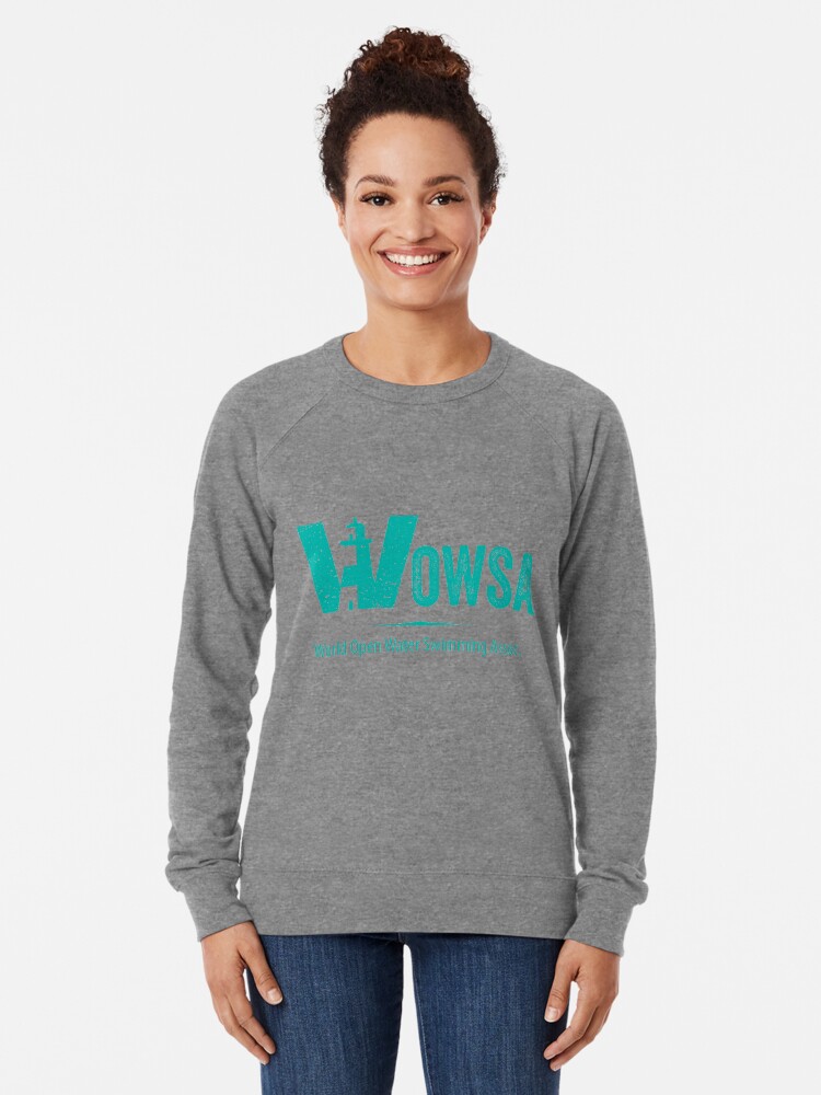 Alternate view of Teal Lighthouse Swimming Logo Tee (Front) Lightweight Sweatshirt