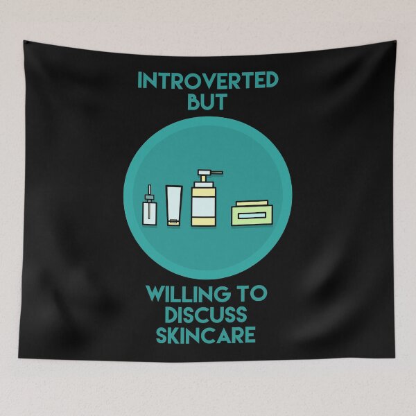 Item preview, INTROVERTED BUT WILLING TO DISCUSS SKINCARE designed and sold by 30-Merch.