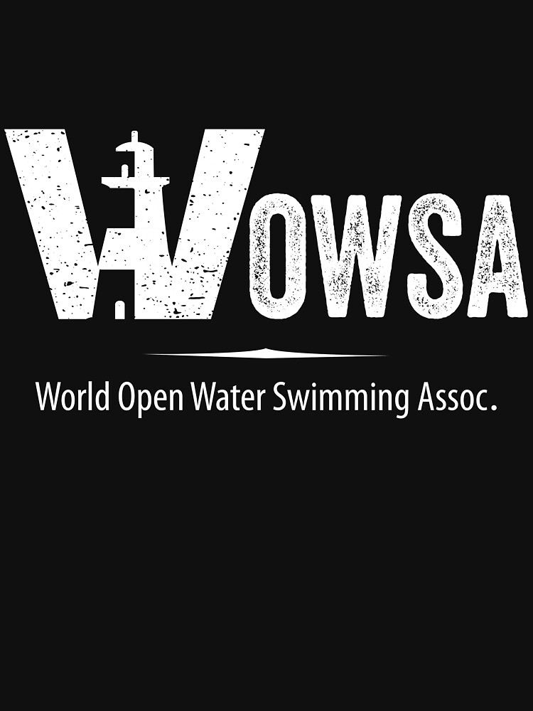 White WOWSA Lighthouse Swimming Logo (Front) by WOWSA