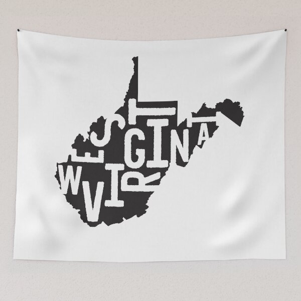 Item preview, West Virginia State Design | Vintage West Virginia Lettering Graphic | West Virginia Gift | West Virginia Map  designed and sold by crookedriverusa.