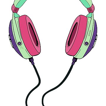 Lo fi Headphones lofi vaporwave 3 Photographic Print