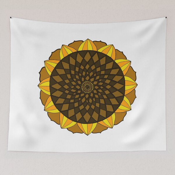 Item preview, Sunflower Mandala with Yellows and Browns designed and sold by HulyaHoo.