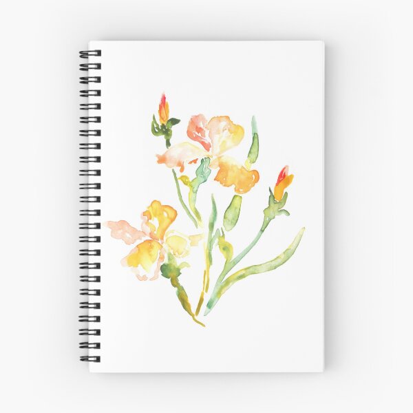 Item preview, Yellow irises watercolor original designed and sold by BeeTartprints.