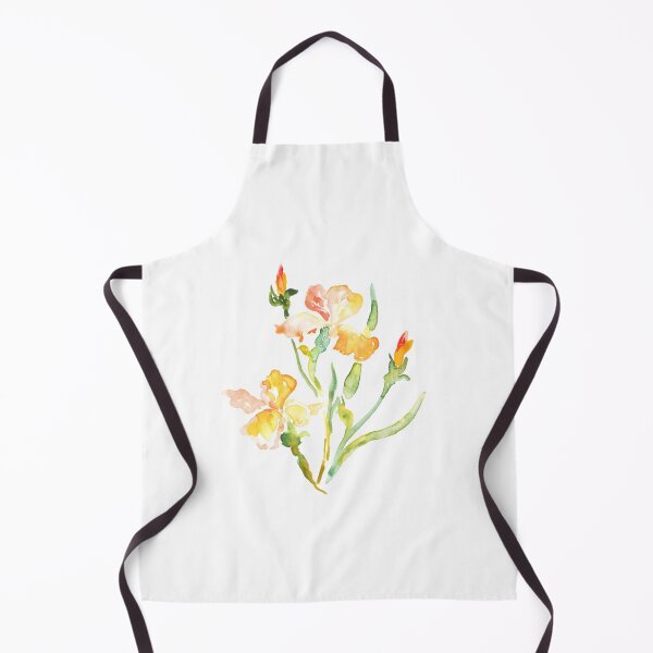 Item preview, Yellow irises watercolor original designed and sold by BeeTartprints.