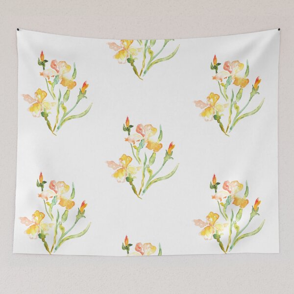 Item preview, Yellow irises watercolor original designed and sold by BeeTartprints.