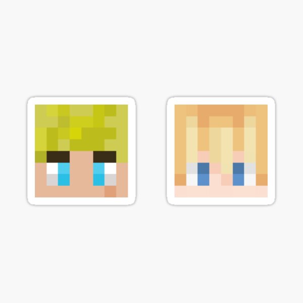 Tubbo Minecraft Head Stickers Redbubble