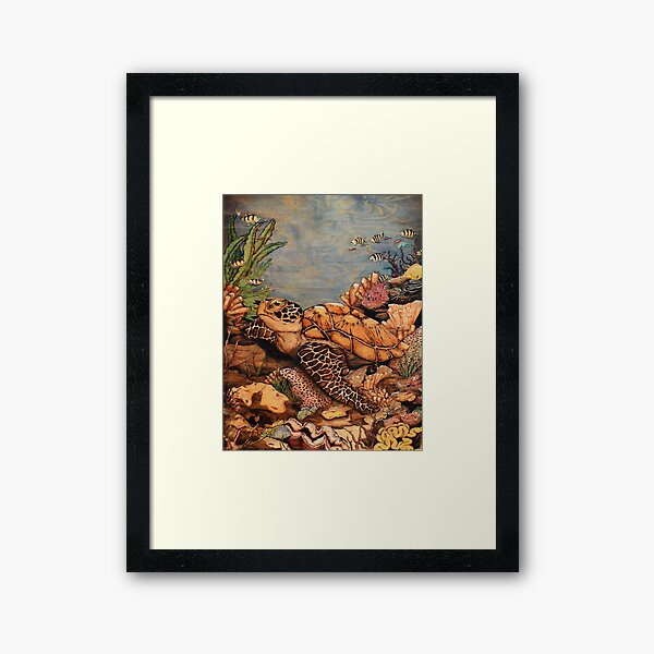 Great barriers turtle Framed Art Print
