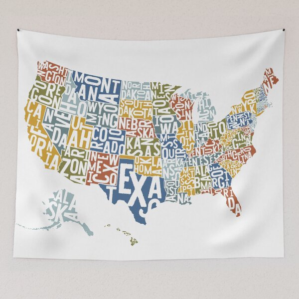 Item preview, USA Map States Design | United States Map | USA Map Gift | USA Vintage Color Map designed and sold by crookedriverusa.