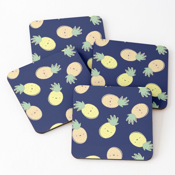 Item preview, Smiling pineapples yellow and orange designed and sold by Arinom.