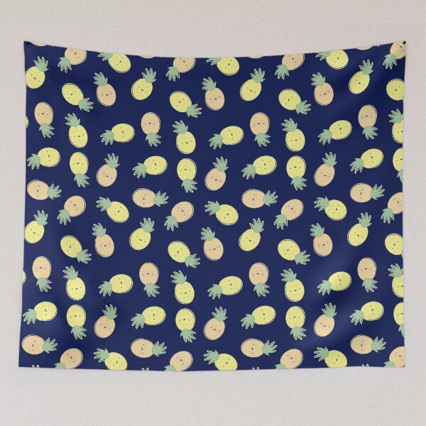 Item preview, Smiling pineapples yellow and orange designed and sold by Arinom.