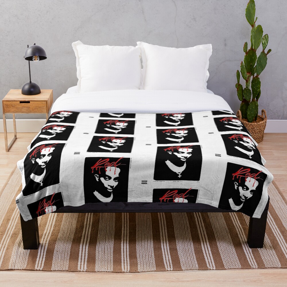 "Playboi Carti Whole Lotta Red Album Cover" Throw Blanket for Sale by