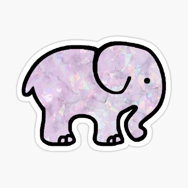 "Purple rock marble elephant" Sticker by Als10806 Redbubble