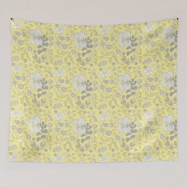 Item preview, Yellow Grey Flower Garden designed and sold by dpeepowl.